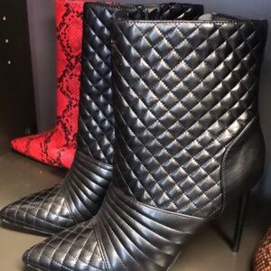 Black leather boot